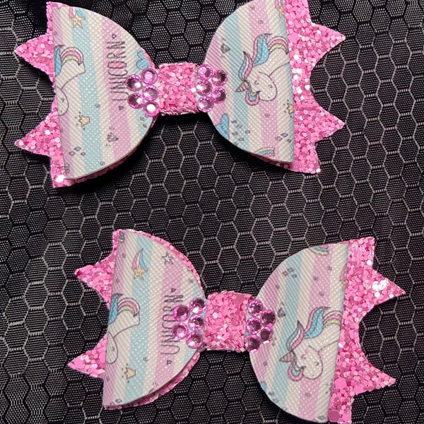 Unicorn Hair Barettes/clips/bows