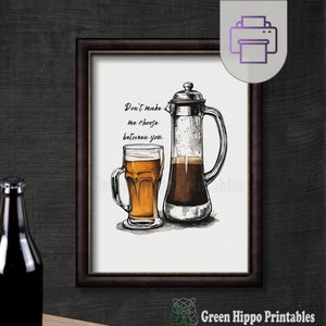面白いコーヒーウォールアート ビールギフト コーヒープリント ビール愛好家プリント コーヒーバーカート装飾 キッチンゲームルーム寮の装飾 高品質プリント