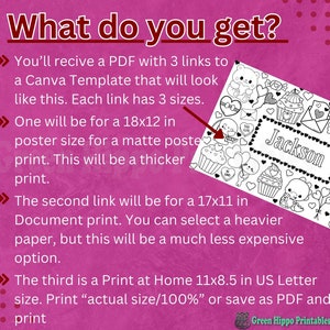 Editable Coloring Valentines Day Activity Placemats Custom Valentines ...
