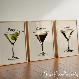Martini Art Print Martini Glass Printable Bar Wall Art Print Bar Cart Art Bar Sign Bar Cart Trendy Modern Wall Art Espresso Martini Poster