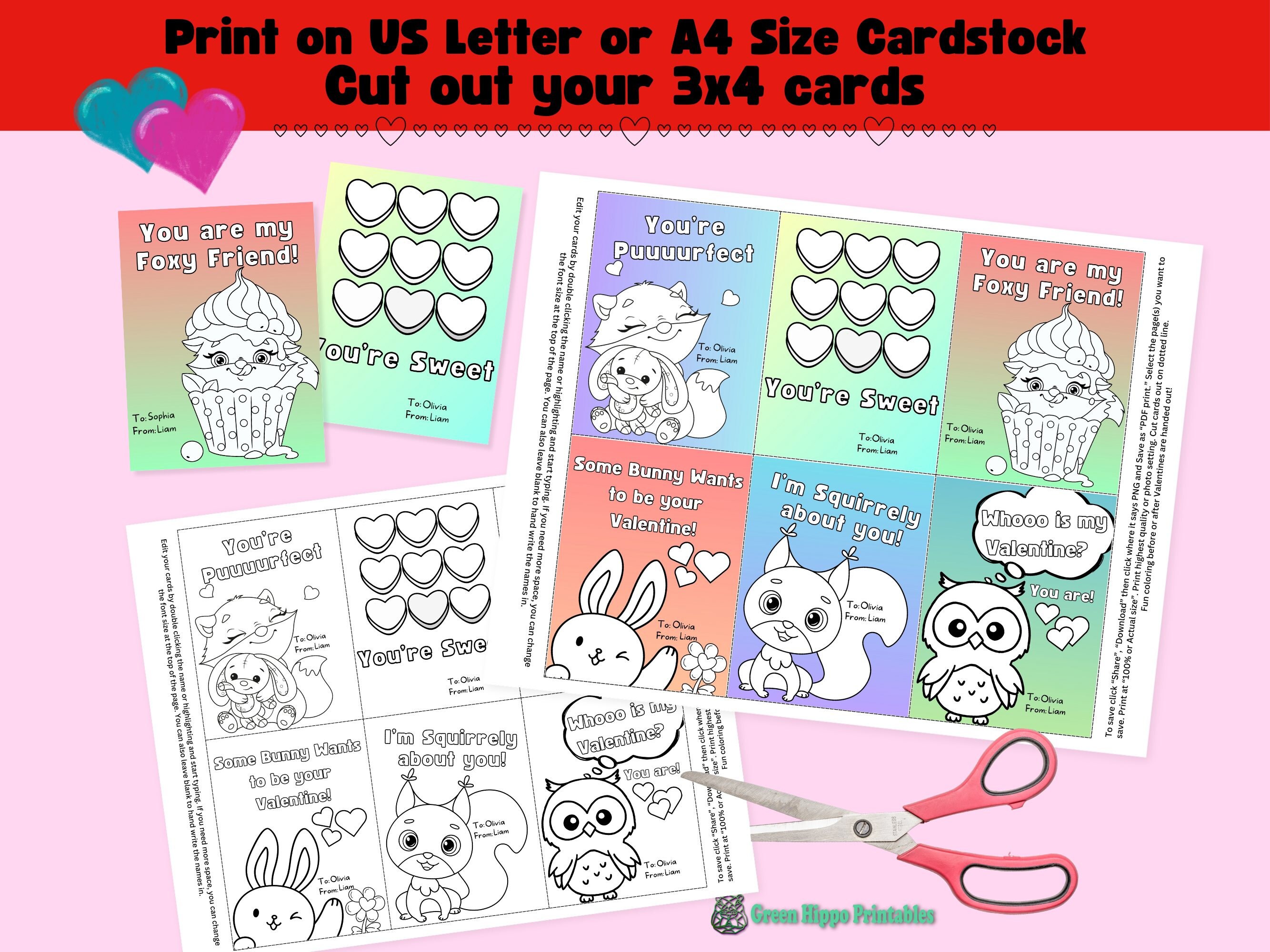 Editable Valentines Day Coloring Valentine Cards Printable Kids Valentines Kid Coloring Activity