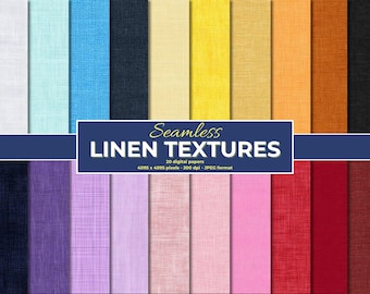 Seamless Linen Textures Digital Paper, Scrapbooking Backgrounds (Digital Download)
