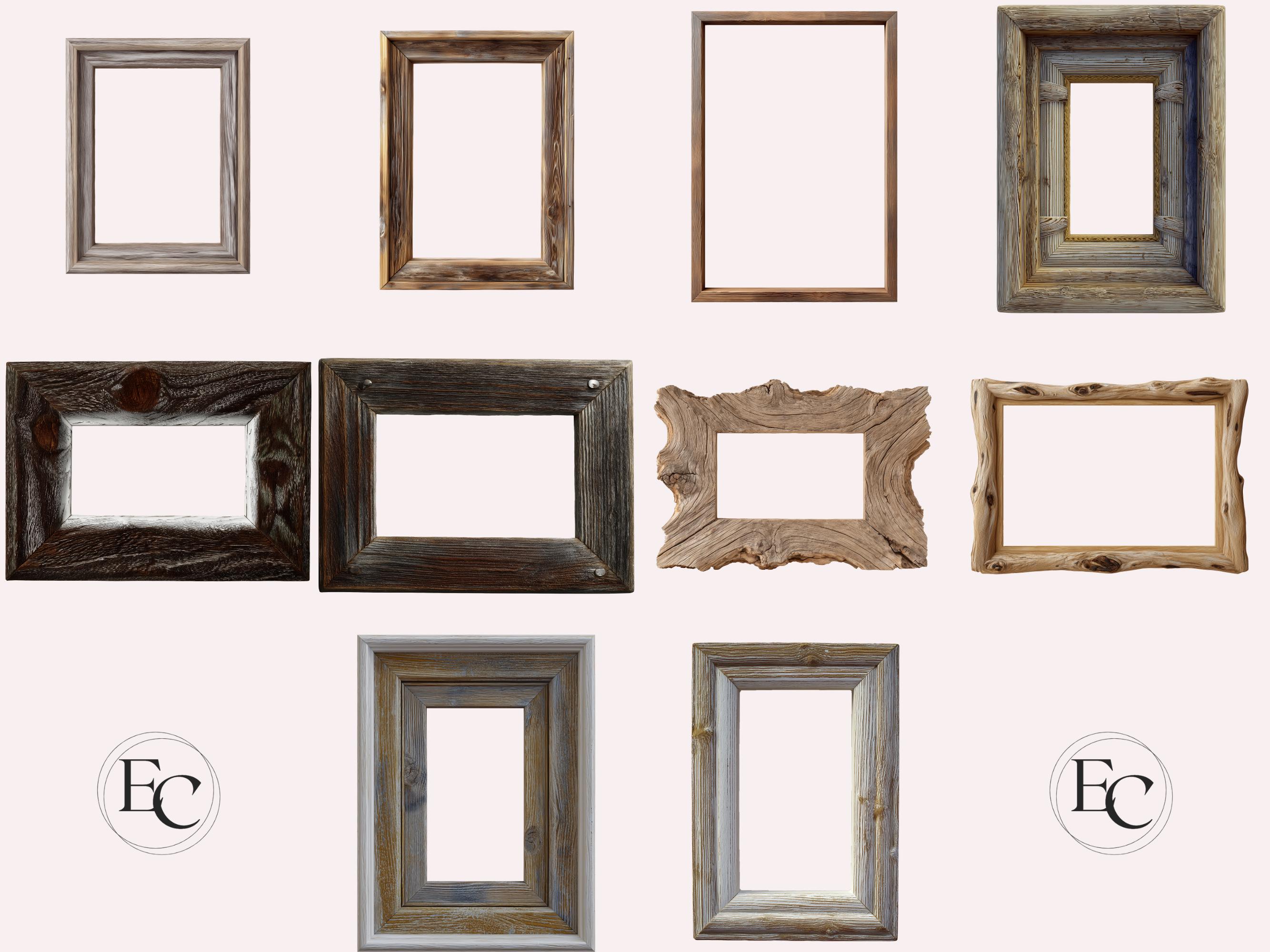 Rustic Wood Frames Clipart, Reclaimed Wood, Wooden Frames Png, Wedding ...