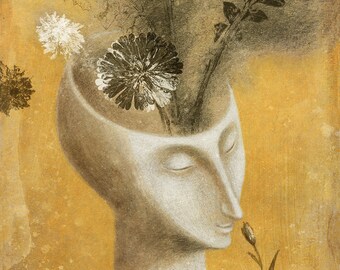 Art print, whimsical art print, wall art, dreamy art print