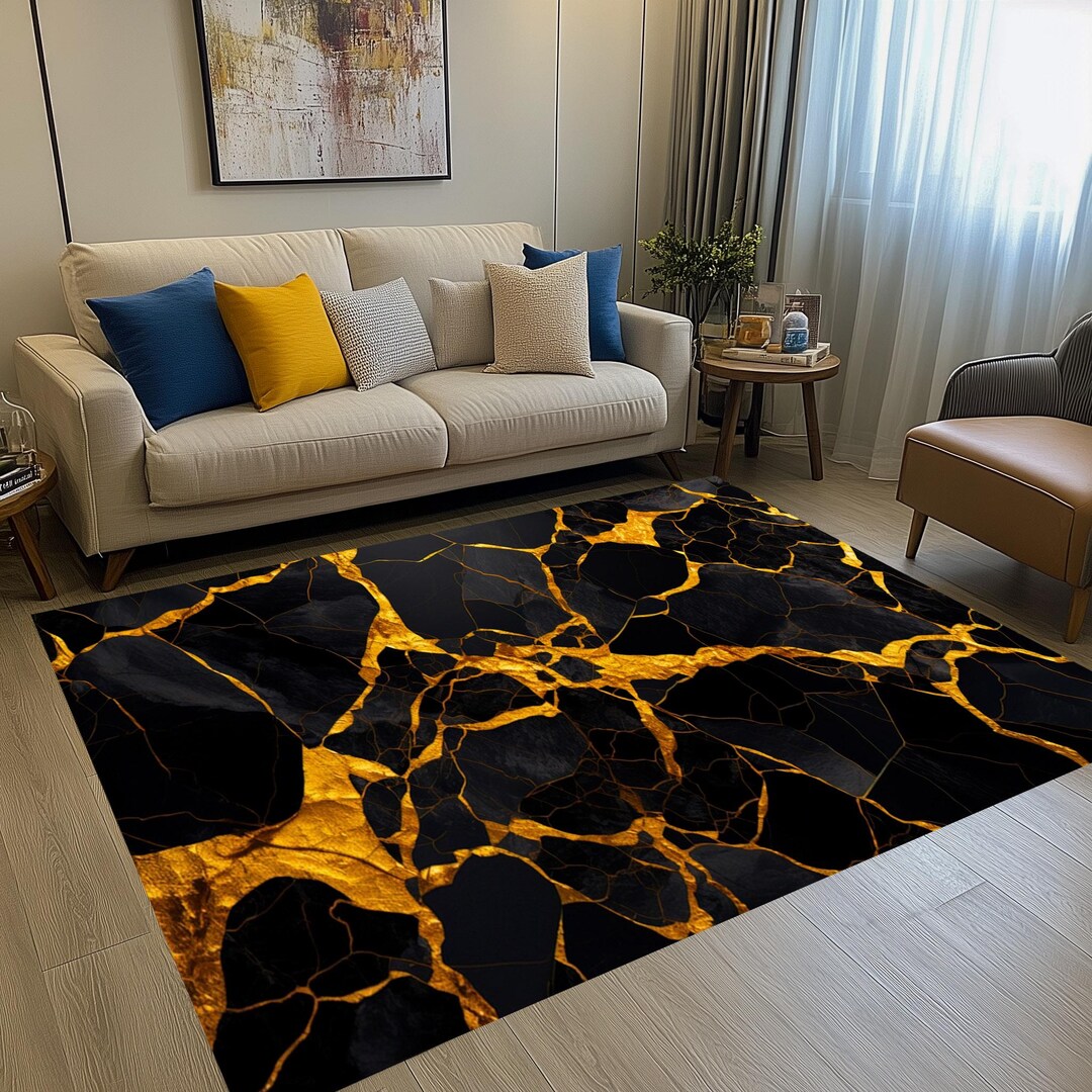 Marble Style Rug Marble Rug,classic Rug, Black Marble Rug,black Marble Rug, Abstract ...