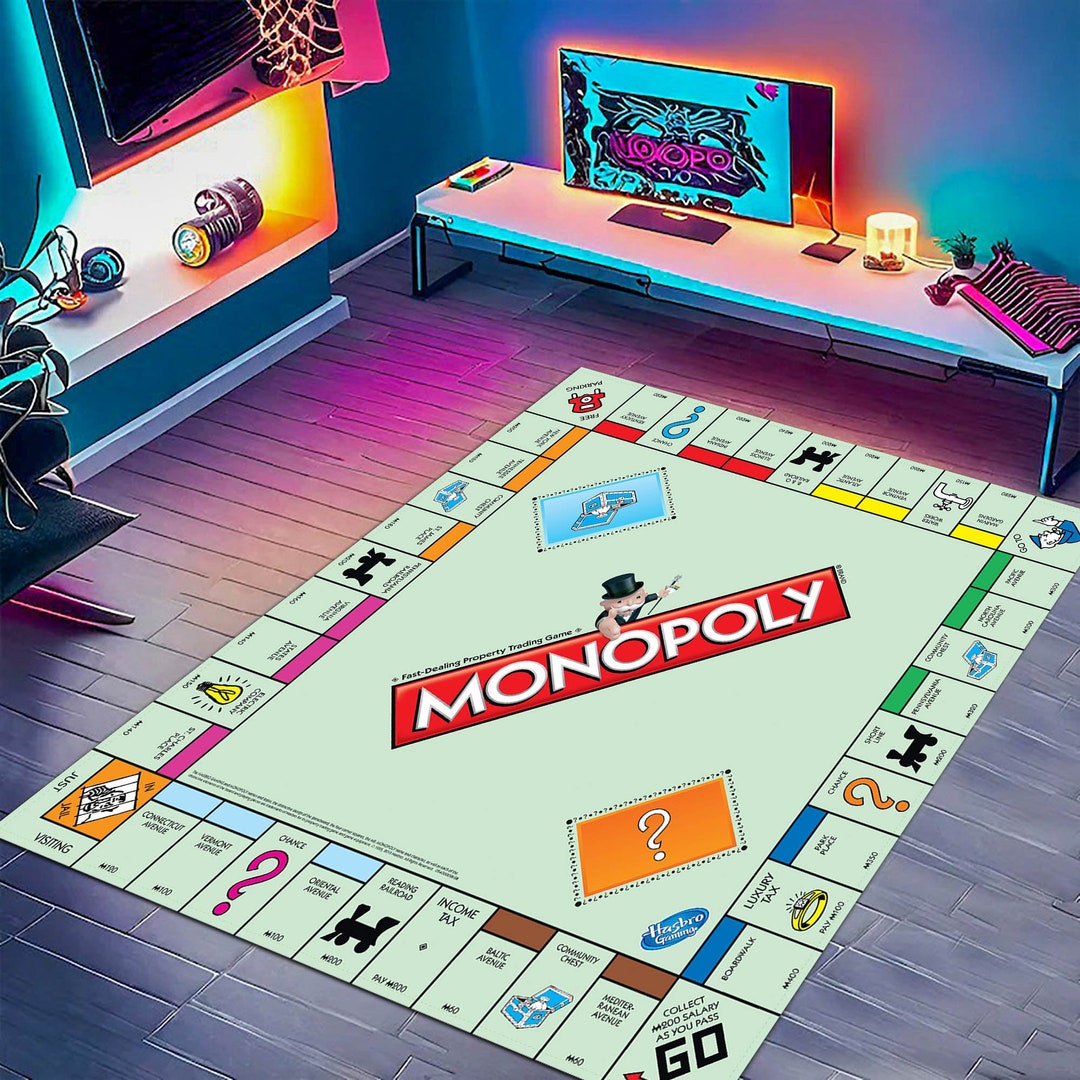 Monopaly Rug Board Game Rug, Monopoly Rug, Kids Rug, Boy Room Rug, Girl Room Rug ...
