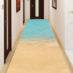 Beach Rug,Sea Rug,Runner Rug,Ocean Wave Rug,Sea Wave Rug,Wave Pattern Rug,Water Pattern Rug,Summer Rug,New Year Gift,Gift Ideas,Antrance Rug