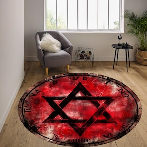 Satanic Pentagram Rug,Pentagram Rug, Satanic Rug,Devil Trap Rug,Satanic Dark Rug,Goatboi Rug,Satanic Decor,Horror Devil Rug,Devil Board Rug,