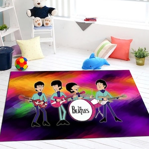 The Beatles Rug, Colorful Rug,Music Rug, Fan Rug, The Beatles Gift Rug, Best Selling The Beatles,For Living Room Rug,Non Slip Rug,Custom Rug