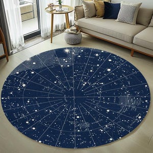 Alfombra de constelaciones, alfombra de mapas, alfombra de constelaciones astronómicas, alfombra de gráficos, alfombra del universo cosmos, alfombra de galaxia, alfombra de astrología, alfombra del espacio, alfombra redonda