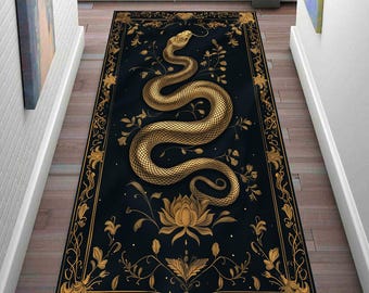 Snake Runner Rug: Non-Slip Hallway Decor Rug