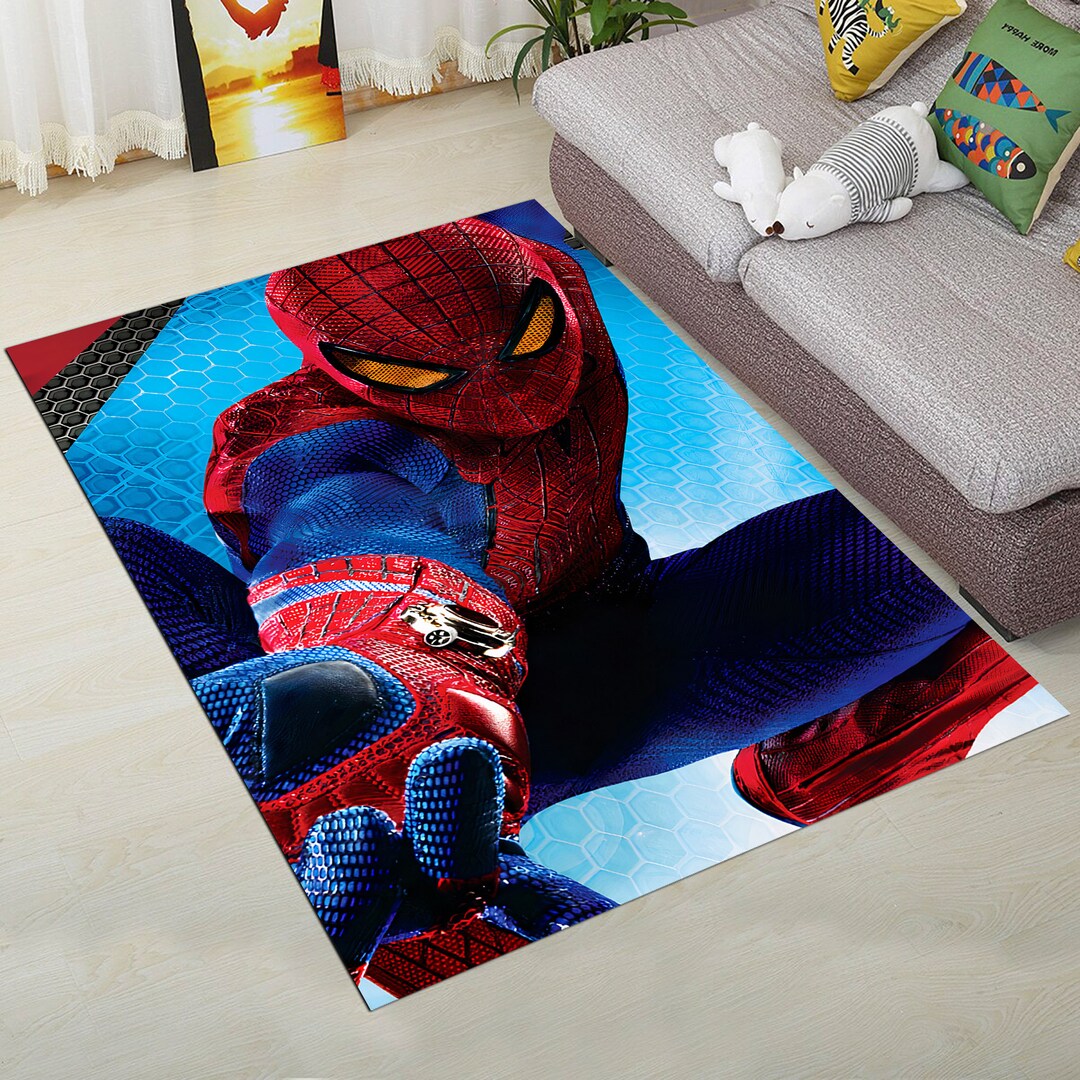 Spiderman, Spiderman Rug, Super Hero Rug, Kids Room Rug, Living Room ...