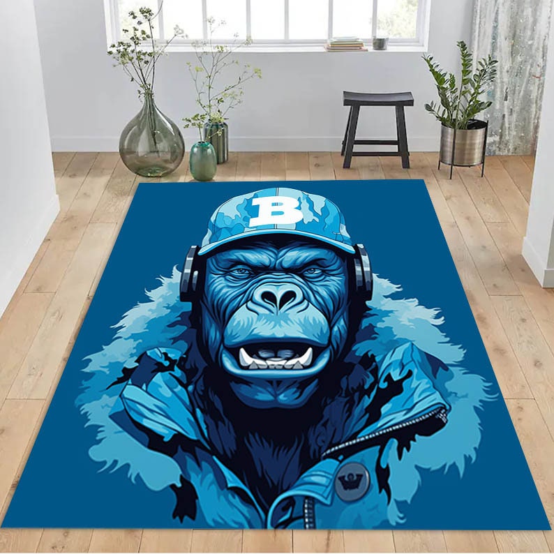 Polyester Doormat Rug Carpet Mat, Bedroom Gorilla, Gorilla Cartoon