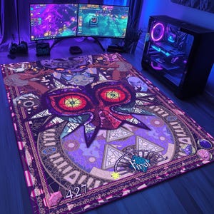 Legend of Zelda Rug, Game Room Rug, Zelda Rug, Gamer Rug, Area Rug, Game Decor, Gamer Room Decor, Gamer Gifts, Home Decor, Colorful Rug