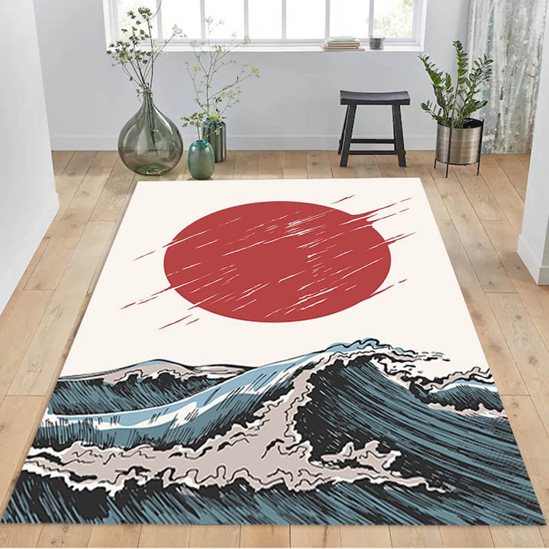 Japanese Rug Outdoor Rug Wall Hanging Rug Housewarming Etsy