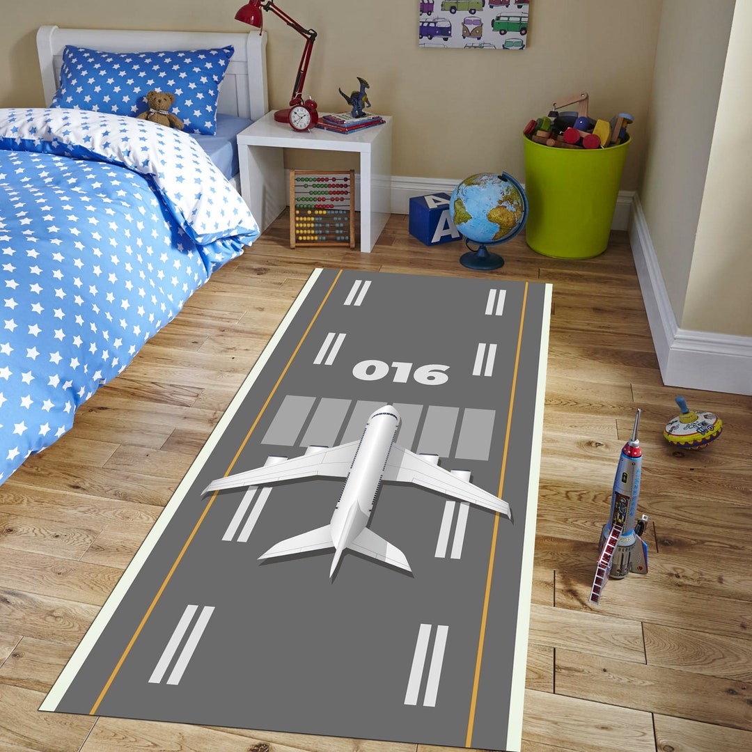 Runway Rug Airport Rug Passenger Aircraft Rug Airlines Etsy