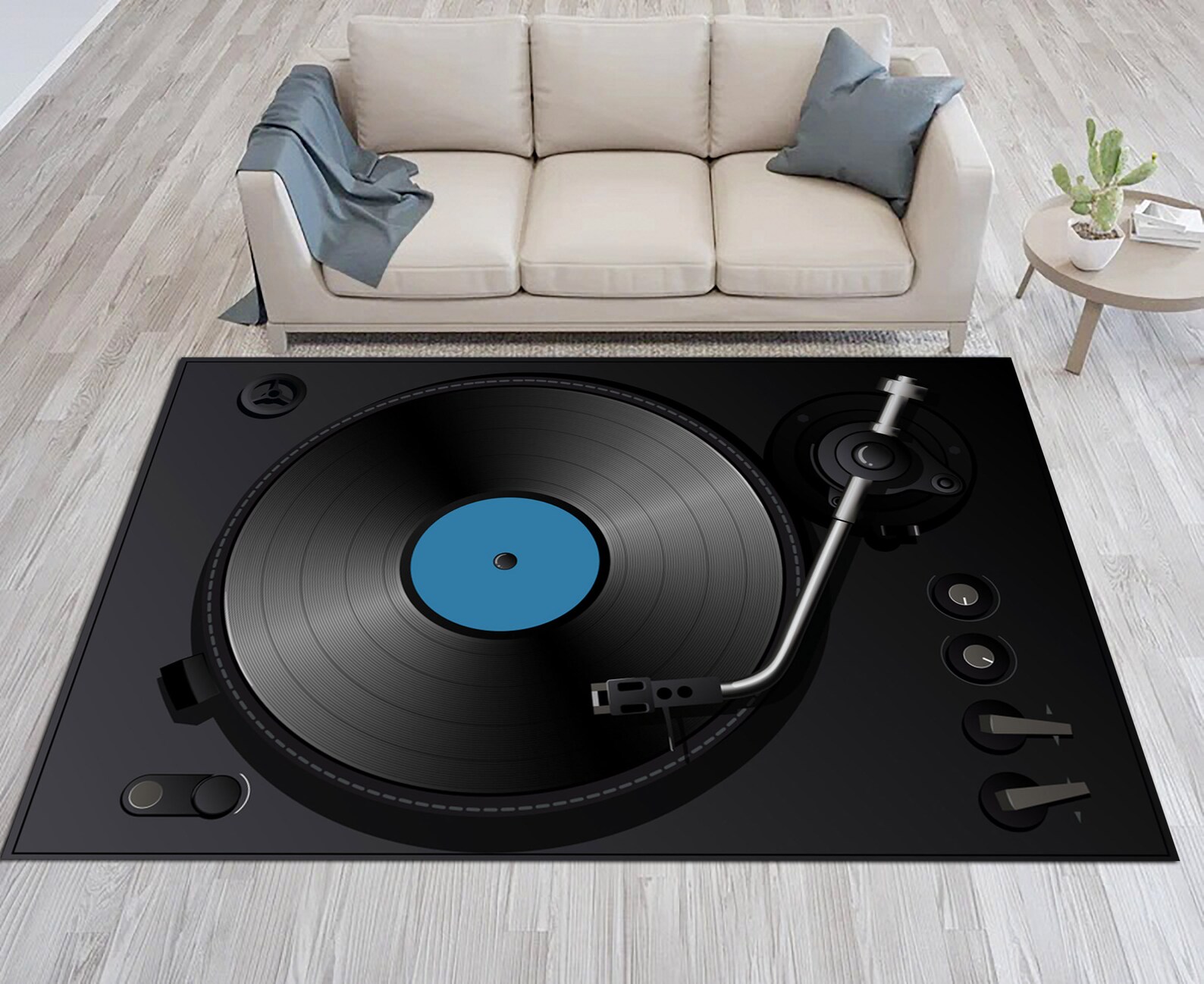 Vinyl Record Player Rug: Retro Music Decor - Etsy