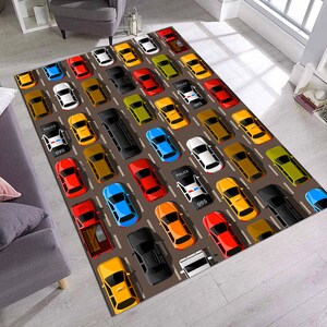 Kids Car Rug, City Road Map, Nursery Play Mat