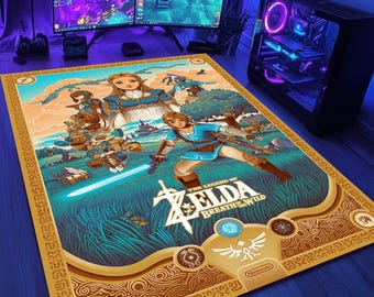 Legend of Zelda Rug: Colorful Gamer Room Decor