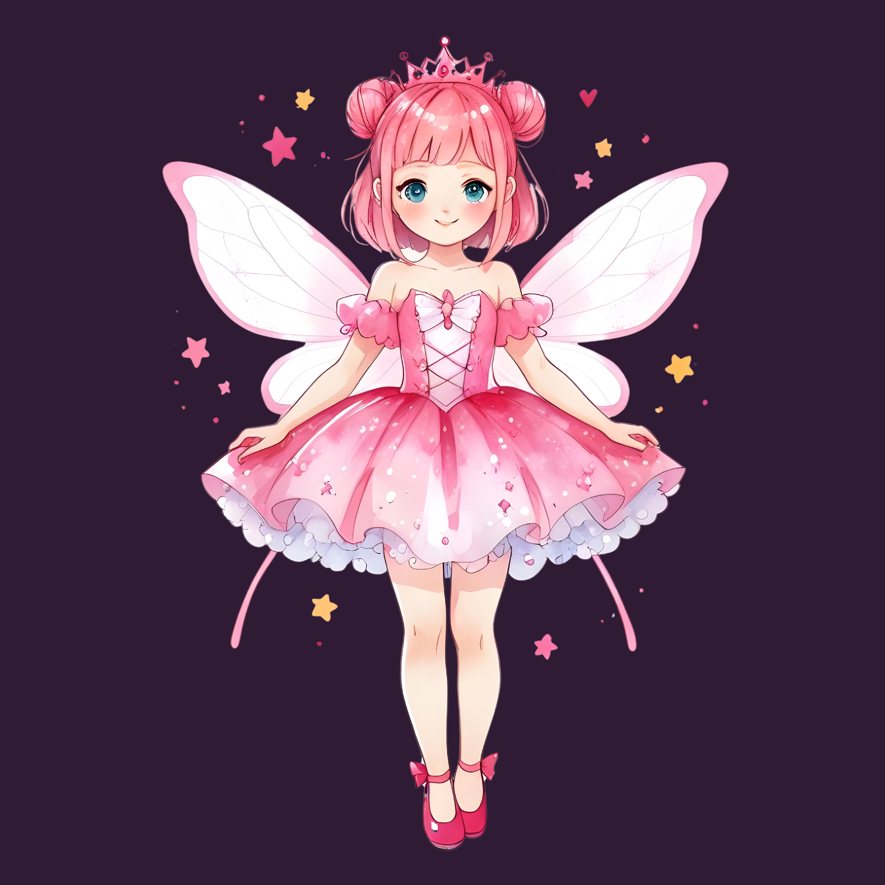 Watercolor Fairy Princess PNG Bundle, Clipart Set, Fairy PNG, Princess ...
