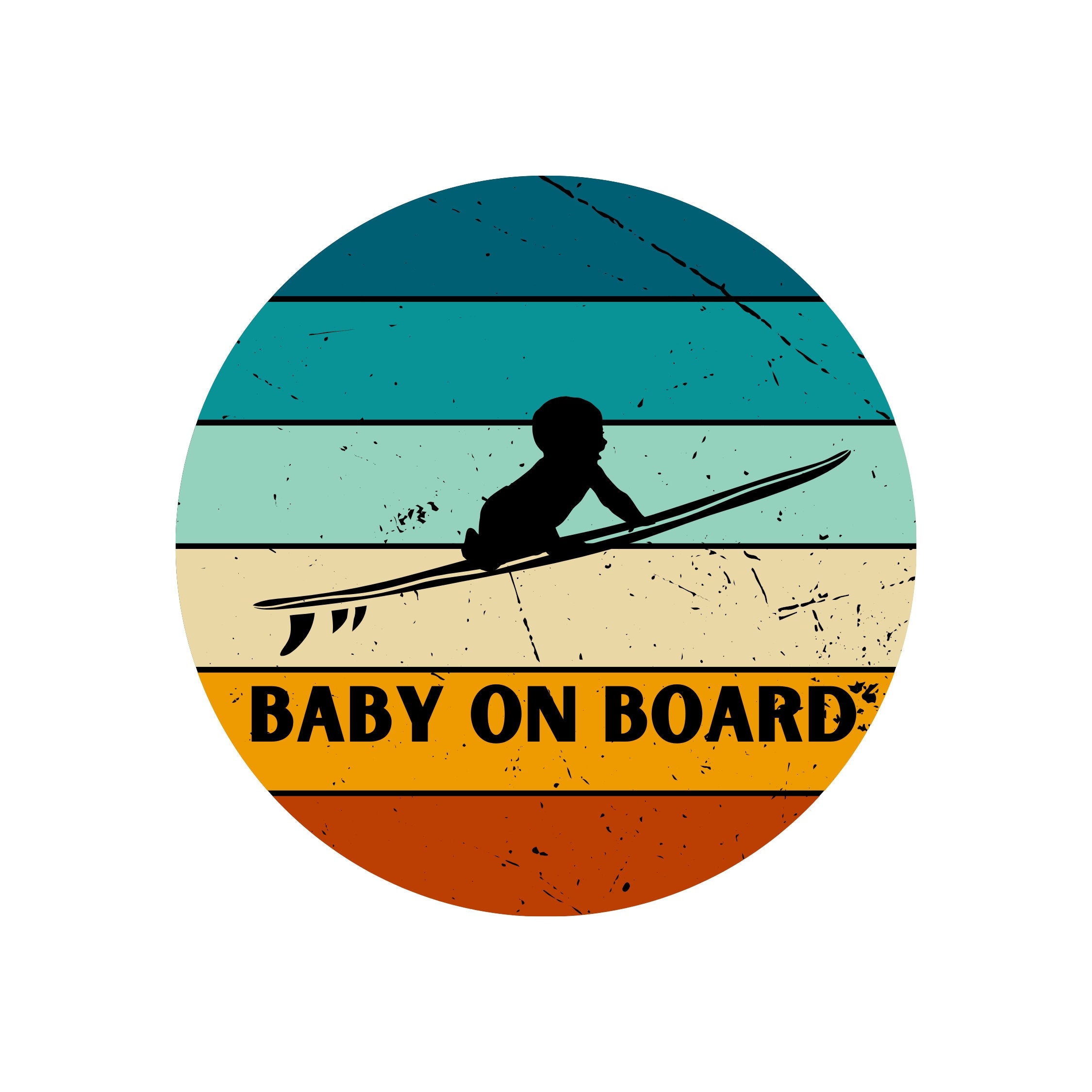 Editable Baby on Board Baby Shower Sprinkle Surf Surfing 