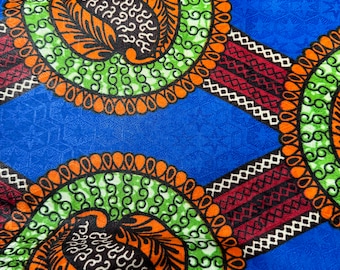 African Fabric 6 Yards | Ankara Wax Print Fabric by the Yard | Sewing & Creative Use