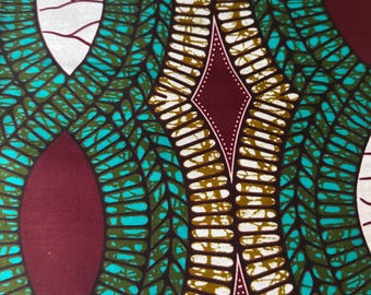 African Fabric 6 Yards | Ankara Wax Print Fabric by the Yard | Sewing & Creative Use