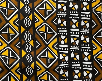 African Fabric 6 Yards | Ankara Wax Print Fabric by the Yard | Sewing & Creative Use