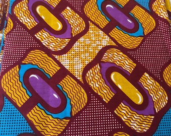 African Fabric 6 Yards | Ankara Wax Print Fabric by the Yard | Sewing & Creative Use