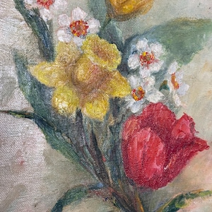 Beautiful Floral Painting Antique Floral Bouquet Painting Moody Floral Still Life Painting Elegant Floral Still Life Painting