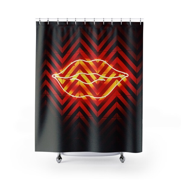 The Kiss Shower Curtain Etsy