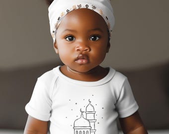Fatima's First Eid Baby Onesie – Muslim Celebration Outfit, Soft Cotton Tee