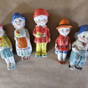 Early 1900&#39;s Bisque Art Dolls Japan Set of 5