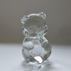 Vintage Fenton Glass Teddy Bear Figurine