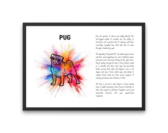 Pug, Pug Funny Definition Print, Pug, Pugs, Pug Gift, Black Pug, Pug Dog, Pug Mom, Pug Lover, Pug Art, Pug Dogs