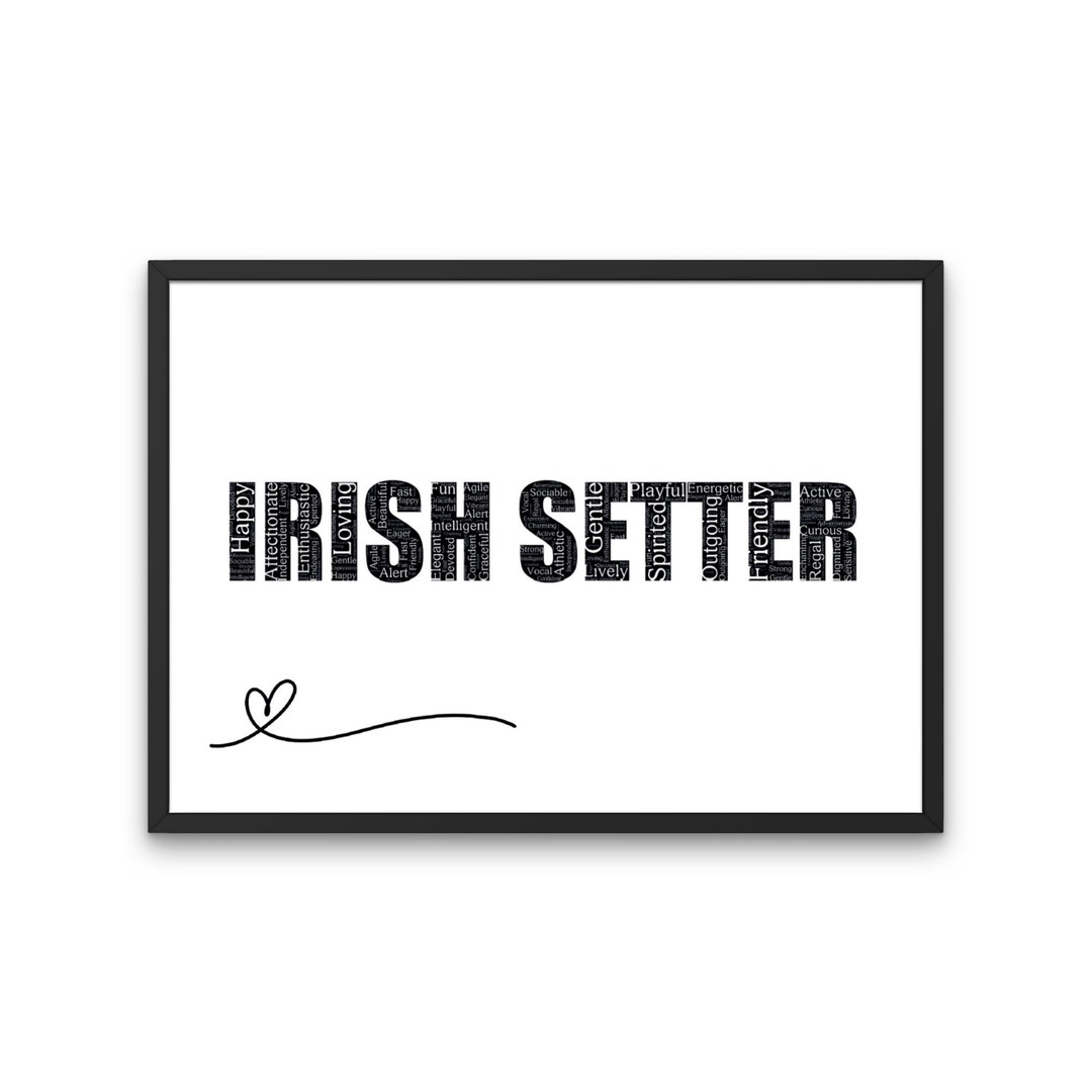 Irish Setter Irish Setter Word Cloud Print Irish Setters Etsy