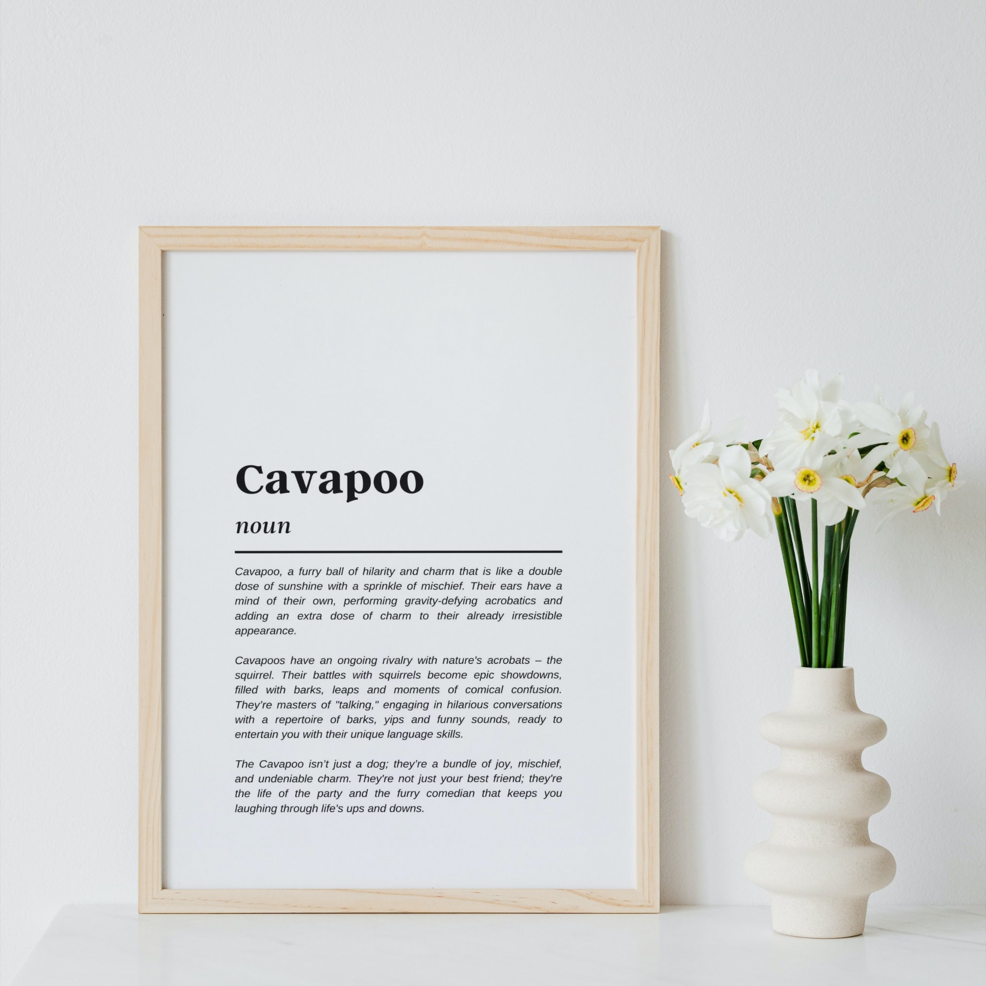 Cavapoo, Cavapoo Funny Definition Print, Dog Mom Gift, Gift for Dog ...