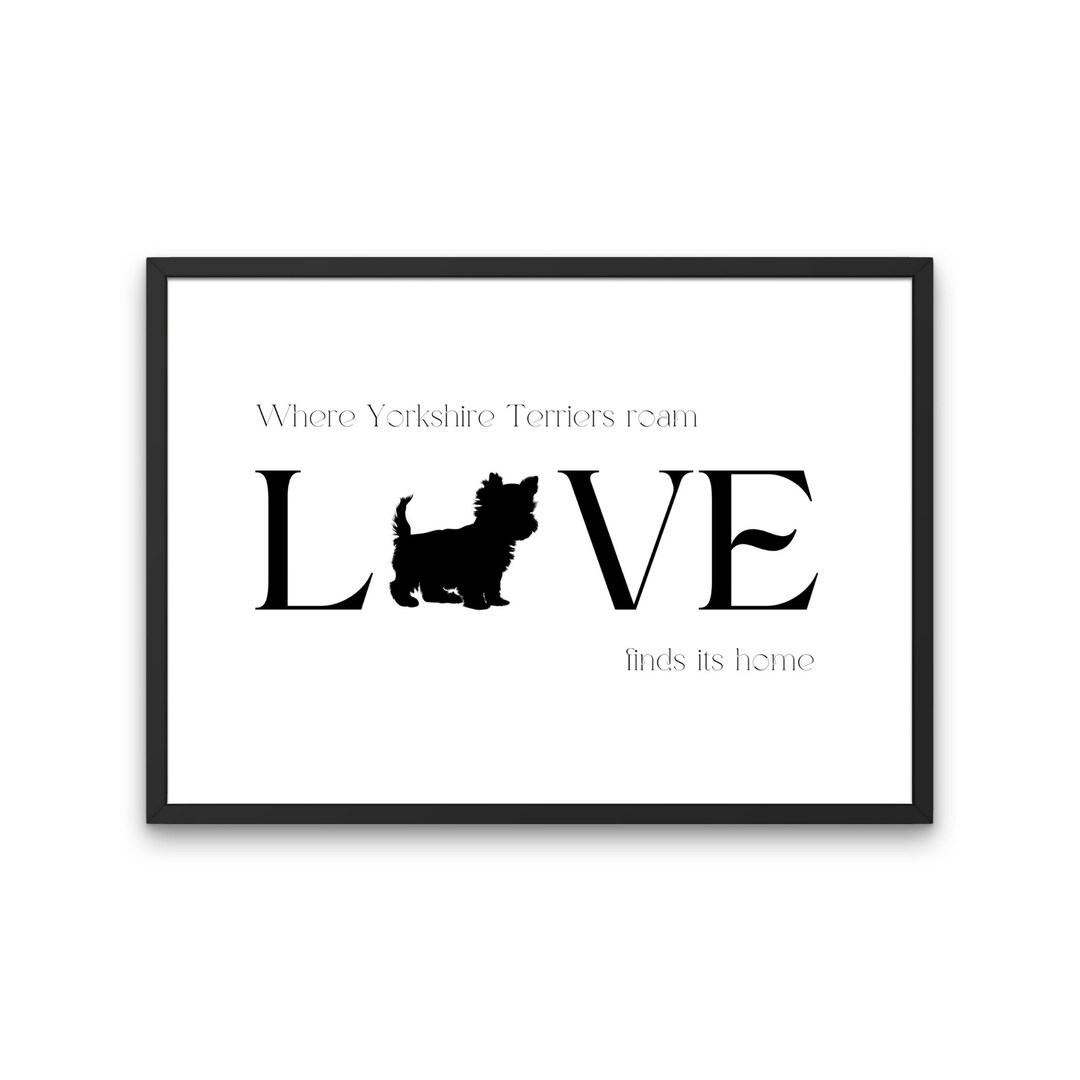 Yorkie, Yorkshire Terrier Liebe Druck, Yorkshire Terrier, Yorkshire