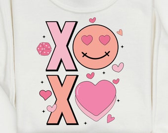 Valentine XOXO PNG, Valentine Candy Heart Png, Love Png, Trending Valentine PNG, Smiley Heart png, Valentine Hearts Digital Download, 300DPI
