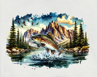 Fishing Shirt PNG, Camping T Shirt png, Outdoor Sublimation Png, Nature Sweatshirt png, Mountains sublimation, Pine Trees PNG Download