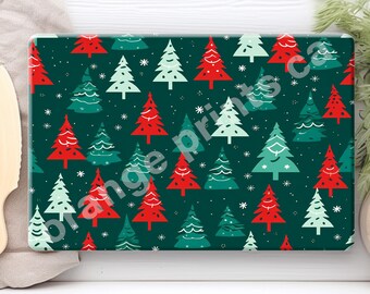 Christmas Tree Cutting Board PNG, Holiday Cutting Board Template, Festive Santa Cutting Board PNG Design, Xmas PNG Instant Digital Download