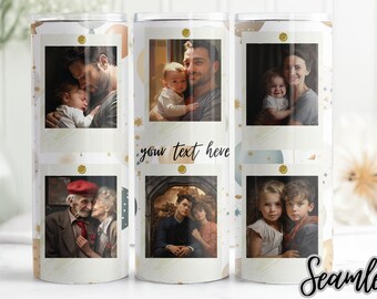 Fügen Sie Ihr Foto, Familienfoto Tumbler, Foto-Collage-Tumbler Sublimation Wrap, gerader Tumbler Wrap, hochauflösende PNG, sofortiger Download, 300 DPI