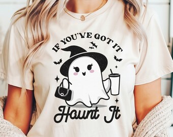 Grappig halloweenspook png, als je het hebt, spook het dan png sublimatieshirt, T-shirt png, spookachtige geest png, griezelige heks digitale download