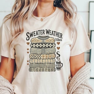 Sweater Weather Vibes Png, Vintage Fall Vibes Png Sublimation Shirt, Fall Season png, Cozy Sweater Png, Retro Autumn Vibes Png Download