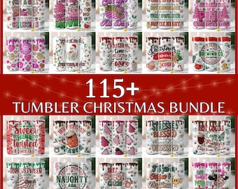 Christmas Bundle 20oz Skinny Tumbler Wraps, Inflated Xmas Tumbler Designs, Holiday Bundle 20oz PNG, 3D Christmas Instant Digital Download