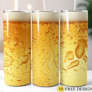 Bierglas 20oz Skinny Tumbler Wrap, Koude Drank Tumbler, Drank Tumbler, Alcohol Tumbler PNG, Instant Digitale Download, Bierliefhebber