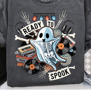 Ready to spook PNG, 90s Ghost Halloween shirt Sublimation Design, Retro Spooky Ghost png, Vintage Ghost fall girly halloween png download 6