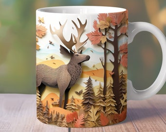 4 piece ceramic mug set Butterfly Meadow Holiday Mugs, Set of 4