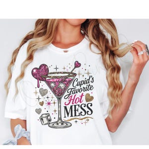 Cupid’s Hot Mess PNG, Glitter Valentine Martini Png, Valentine Drink T Shirt Png, Alcohol Valentine png, Glitter Heart png Digital Download1