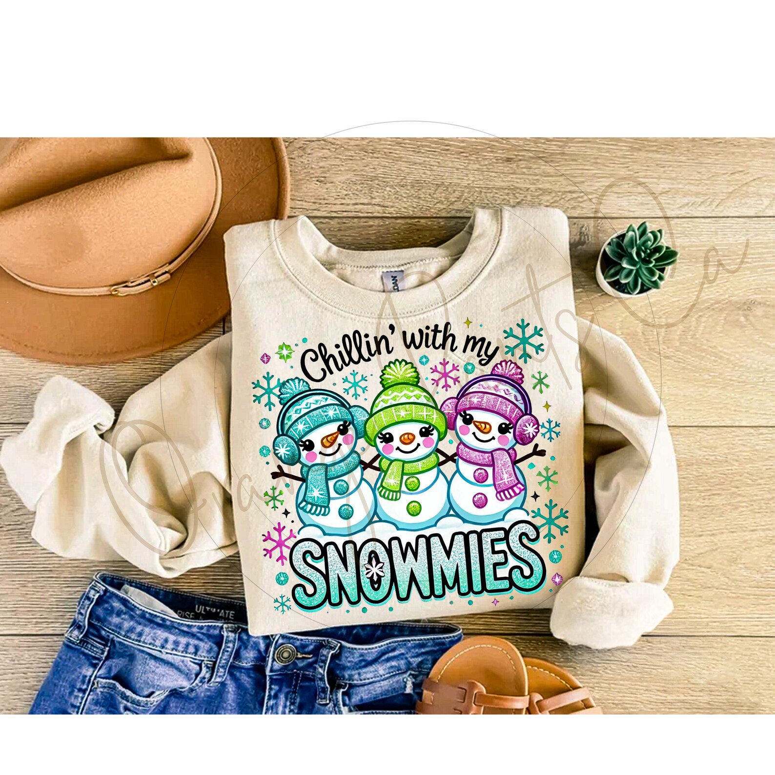 Cold Weather Chillin Chillin With My Snowmies PNG, Snowman Friends Shirt Png, Cute Winter T ...